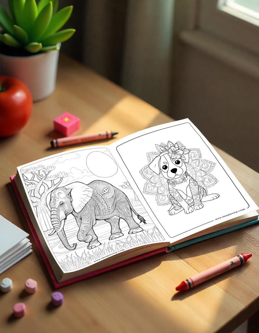 Animals coloring book